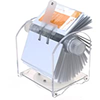 Genie - Soporte rotatorio para tarjetas (para 400 tarjetas de visita- 24 separadores- 200 fundas transparentes- acrílico…